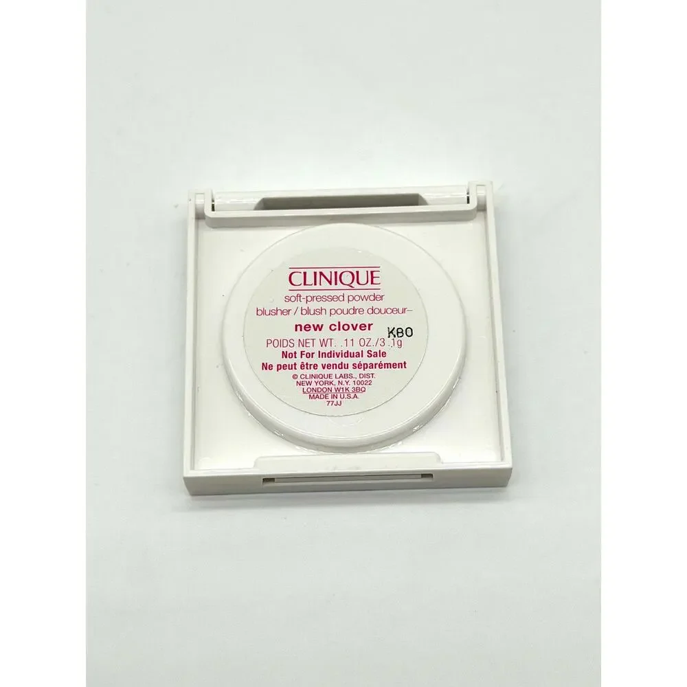Clinique Soft Pressed Powder Blusher New Clover 3.1g Travel Size New Compact
